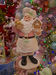 PAPAI NOEL COZINHEIRO EM RESINA CANDY 31CM - PRÉ VENDA 2026