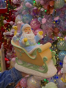 PAPAI NOEL NO TRENO EM RESINA CANDY 21CM - PRÉ VENDA 2026