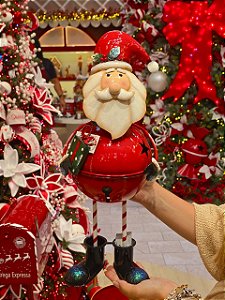PAPAI NOEL EM METAL 45,5CM - PRÉ VENDA 2026