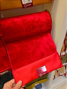 FITA ARAMADA VELUDO VERMELHO DUPLA FACE VERDE 30CM X 5M - PRÉ VENDA 2026