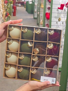 KIT BOLAS VELUDO COLOR 6CM COM 16 UNIDADES - PRÉ VENDA 2026