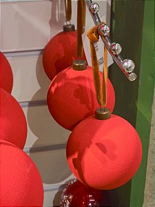 BOLA CAMURÇA VERMELHA 8CM COM 3 UNIDADES - PRÉ VENDA 2026