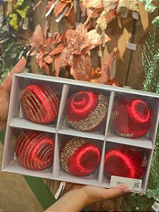 BOLA LINHA VERMELHA 10CM COM 6 UNIDADES - PRÉ VENDA 2026