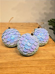 BOLA PINHA FURTA-COR 10CM COM 3 UNIDADES