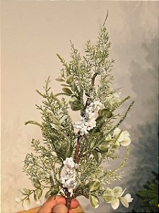 GALHO DECORATIVO BERRY BRANCO 63CM