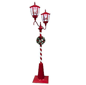 POSTE DUPLO VERMELHO COM LUZ, SOM E MOVIMENTOS 2,26CM BIVOLT - PRÉ VENDA 2026