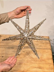 ESTRELA ARAMADA CHAMPANHE 40CM