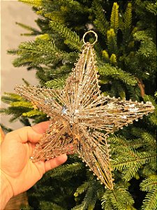 ESTRELA ARAMADA CHAMPANHE 25CM