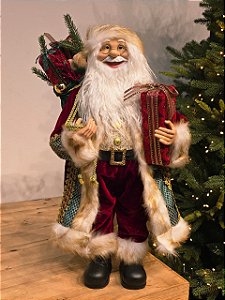 PAPAI NOEL EM PÉ VERMELHO 60CM