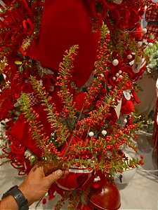 GALHO DECORATIVO BERRY VERMELHO 80CM - PRÉ VENDA 2026