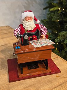 PAPAI NOEL COLECIONÁVEL COSTUREIRO 23CM