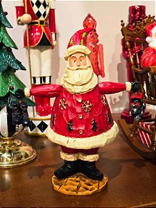 PAPAI NOEL VINTAGE A CORDA COM MOVIMENTO 24,5CM