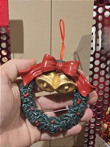 PENDENTE DECORADO GUIRLANDA COM SINOS 10,3CM - PRÉ VENDA 2026