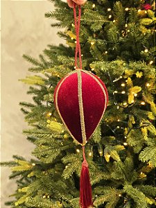 PENDENTE DECORADO BALÃO VERMELHO 30CM