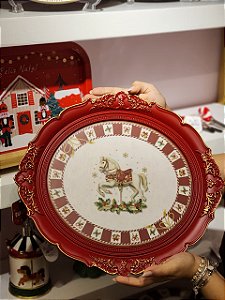 BANDEJA DECORADA CAVALINHO 38CM - PRÉ VENDA 2026