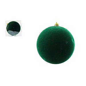 BOLA VELUDO VERDE 12CM UNITÁRIA