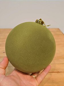 BOLA VELUDO VERDE CLARO 15CM UNITÁRIA