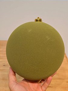 BOLA VELUDO VERDE CLARO 20CM UNITÁRIA