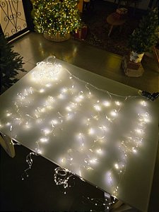 CORTINA FIO DE FADA 3X2 METRO COM 1600 LEDS WARM BIVOLT
