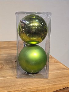 BOLA TRADICIONAL VERDE CITRICO 12CM KIT COM 2 UNIDS