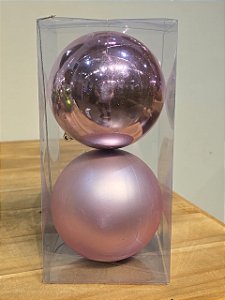 BOLA TRADICIONAL ROSA 12CM KIT COM 2 UNIDS