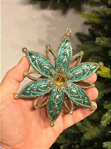 PENDENTE ESTRELA VERDE 13CM