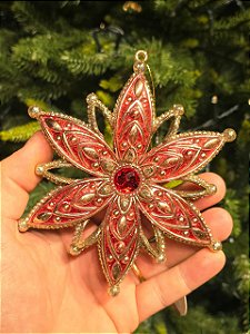 PENDENTE ESTRELA VERMELHA 13CM