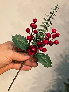 GALHO PICK BERRY VERMELHO COM BOLA 28CM