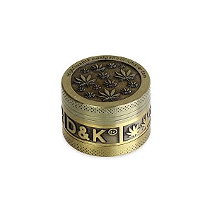 Dichavador de Metal Hemp Leaves - Dourado