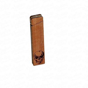 Case Hemp (Porta Cigarro) Wood Burning - Caveira