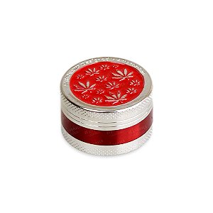 Dichavador de Metal Hemp Leaves - Vermelho