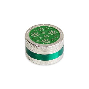 Dichavador de Metal Hemp Leaves - Verde