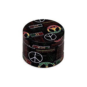 Dichavador de Metal Hemp - Peace and Reggae