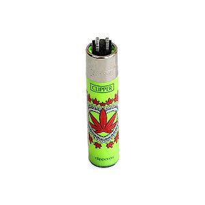 Isqueiro Grande Clipper - Hemp Mix Verde Vermelho
