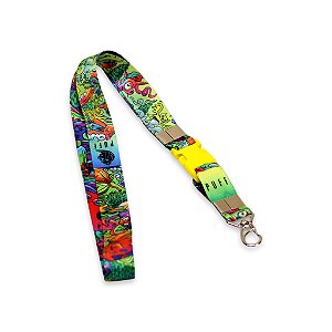 Cordão/Chaveiro Puff Life - Mix Verde Amarelo (Brisaland)