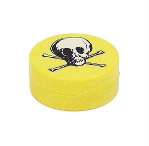 Dichavador de Metal Liso Caveira - Amarelo