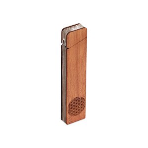 Case Hemp (Porta Cigarro) Wood Burning - Flor da Vida