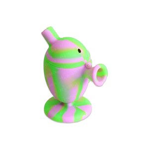 Mini Bong de Silicone (Blunt Bubble) - Mix Rosa Verde