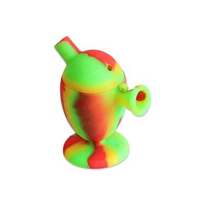 Mini Bong de Silicone (Blunt Bubble) - Mix Vermelho Amarelo Verde