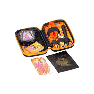 Kit Puff Case Clássico Badauí - Mix Preto Laranja