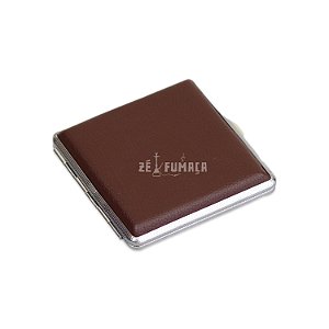 Cigarreira de Alumínio - Courino Marrom IV