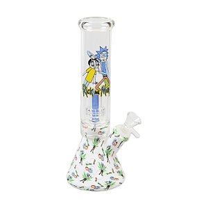 Bong de Vidro e Silicone com Percolator - R&M