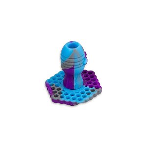 Carb Cap de Silicone - Mix Roxo Azul Cinza