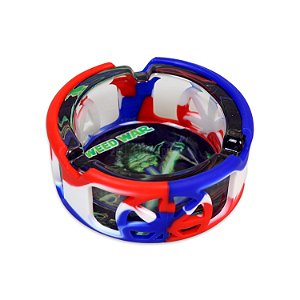 Cinzeiro de Vidro com Silicone - Weed War V