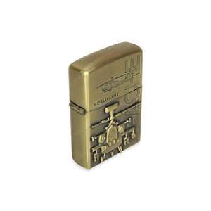 Isqueiro Helicóptero AH-64 Apache  - Dourado Envelhecido