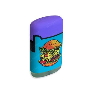 Isqueiro Maçarico Zengaz Hambúrguer - Mix Azul Roxo
