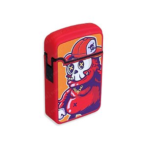 Isqueiro Maçarico Zengaz Red Skull - Vermelho