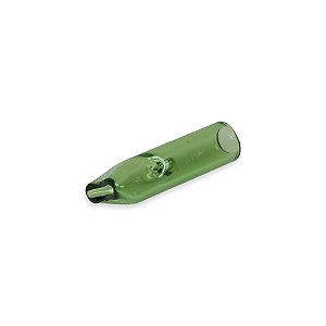 Piteira de Vidro Curta 8 mm - Ponta Chata (Verde)
