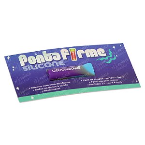 Piteira de Silicone Ponta Firme Ultra420 - Roxo Cinza Azul