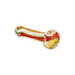 Pipe de Vidro Squadafum - Mix Laranja Branco Vermelho
